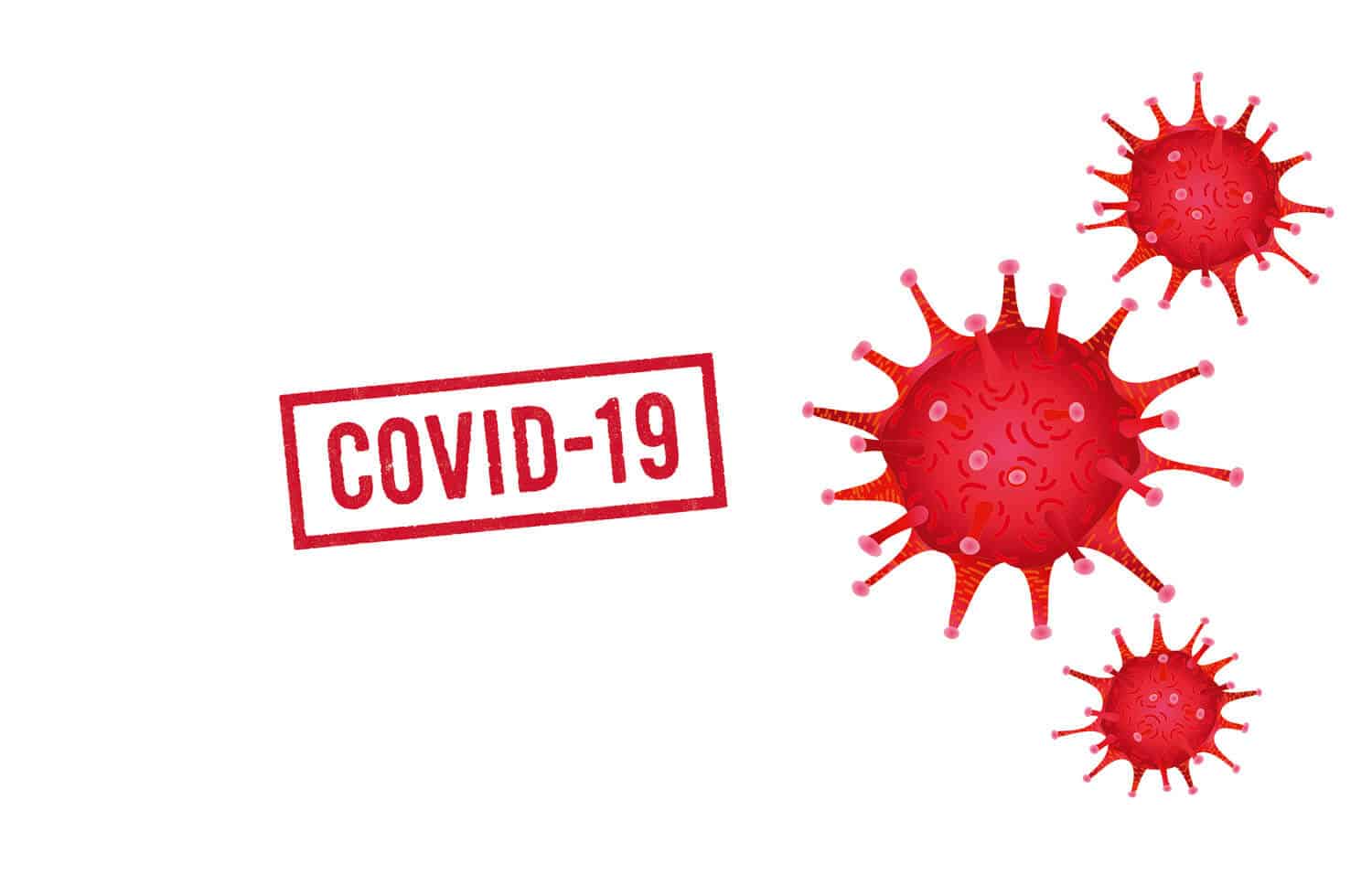 Covid 19, pandemic coronavirus symbol and icon vector illustration background